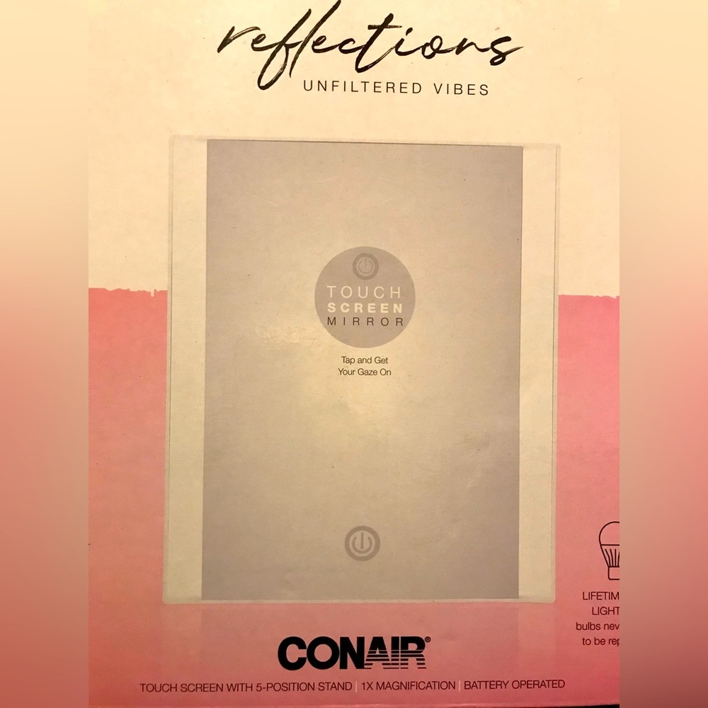 NIB Conair Reflections Unfiltered Vibes Touch Screen Mirror